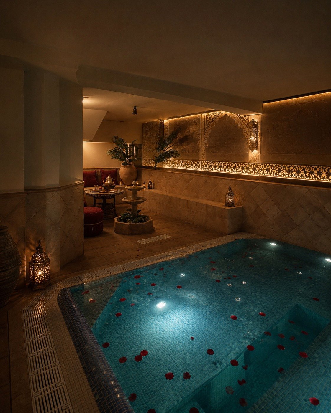 Piscina termal del Hammam Arte Vida